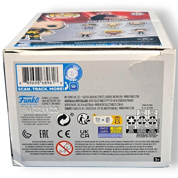 Funko Bam Bam Bigelow WWE Vinyl Figure #119 Glow in the Dark Walmart Exclusive - Picture 6 of 9